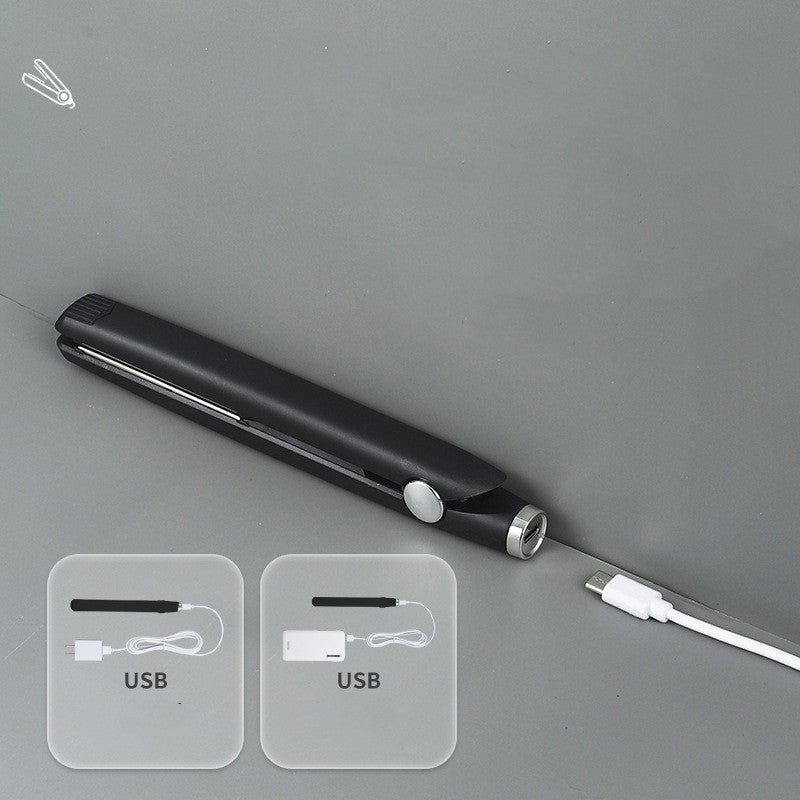 Fer à lisser & friser portable USB - Mini 2-en-1